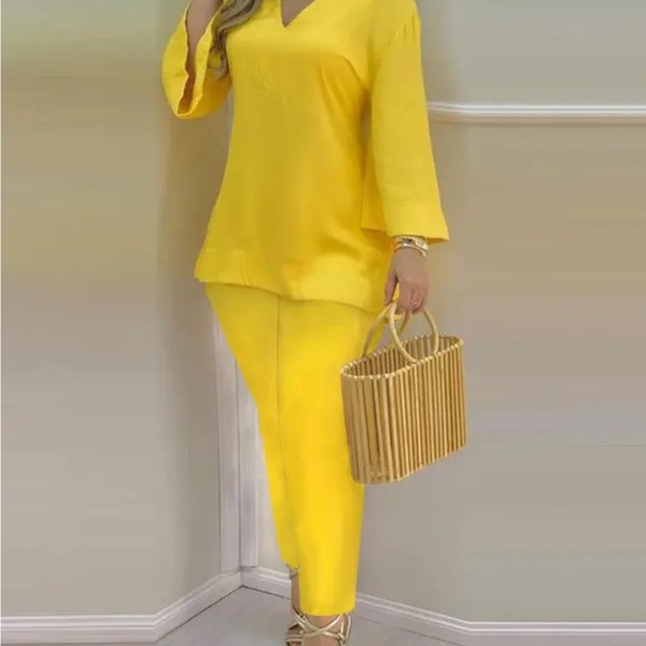 Perfect yellow pant suit for spring and summer - Picture 2 of 3